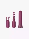 Female Stimulator Vaginal Vibrator Rechargeable 3 in 1 Clitoris Anal Stimulation Dildo